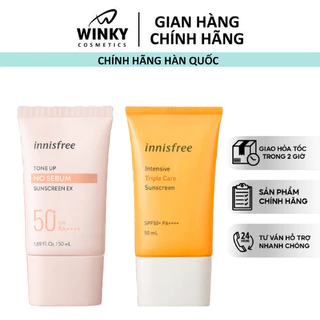 Kem chống nắng lâu trôi làm sáng da innisfree Intensive Triple Care Sunscreen SPF50+ Winky Cosmetics