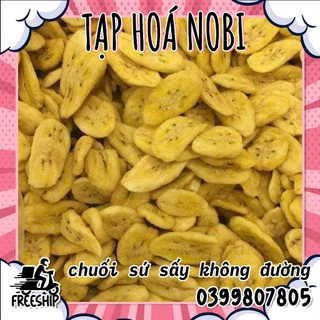 Chuối Sấy Nguyên Miếng Không Đường, Vàng Giòn Ngon Như Hình, 1 Túi 500Gr