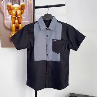 [Max SMh.16] Áo Sơ Mi Nam ráp, ngắn Tay, Vải cotton, co dãn nhẹ, độ dày vừa phải Menswear Top