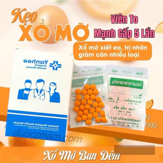 Kẹo Xổ Mỡ Detox Đêm Viên To Mạnh X5 Lần