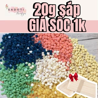 [ GIÁ SỐC 1K] Mẫu thử Túi 20g sáp wax lông nóng mix sữa dừa coconut cao cấp thơm dễ sử dụng SADOTI