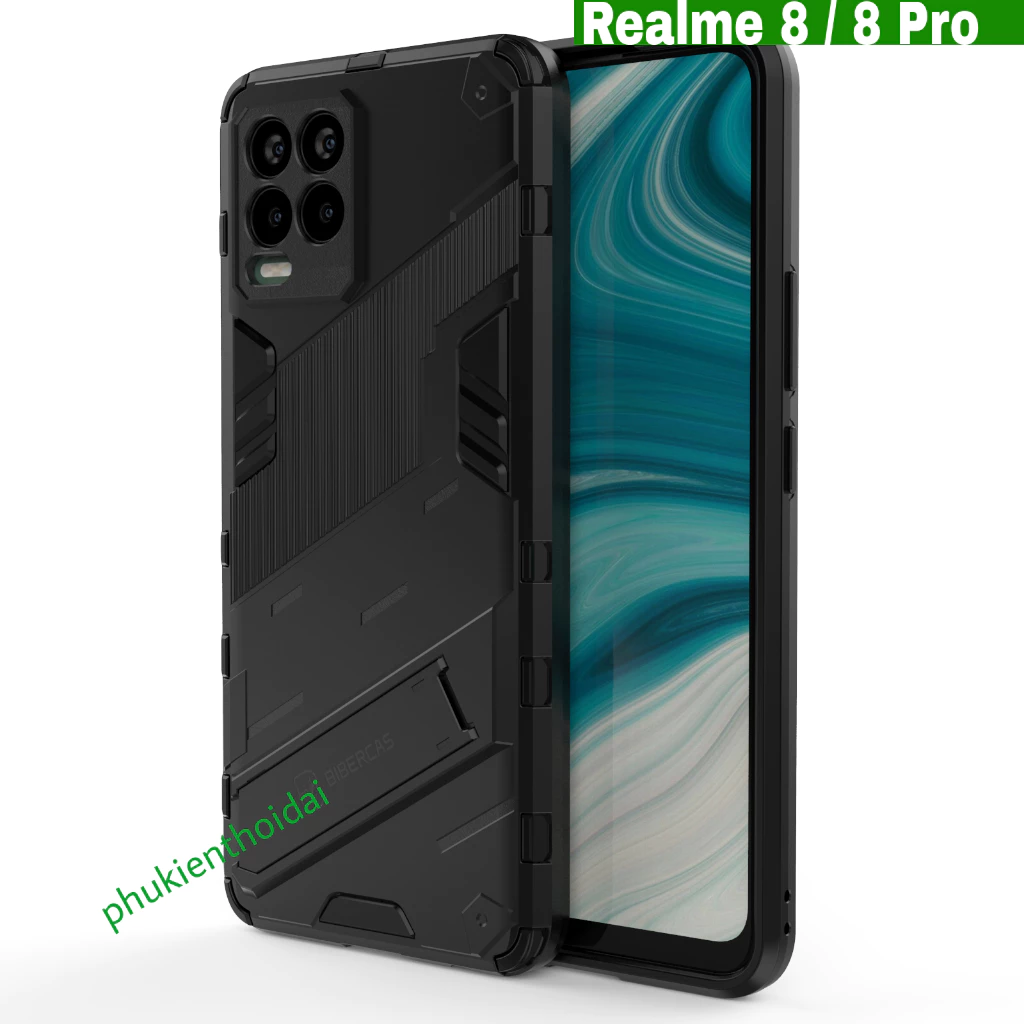 Ốp lưng Realme 8 / Realme 8 Pro / Realme 9 Pro 5G iron man ver 2 chống sốc giá đỡ chân đế