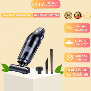 Máy Hút Bụi Cầm Tay Mini DELADEP Không Dây Đa Năng Thiết Kế Nhỏ Gọn, Hút Bụi Giường,Ô Tô Lực Hút Mạnh 25000PA - MHB01