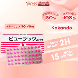 Nhuận tràng Kokando Nhật Bản 400 viên, hỗ trợ hệ tiêu hóa, giảm tích tụ mỡ thừa, tăng cường miễn dịch, giúp da sáng khỏe