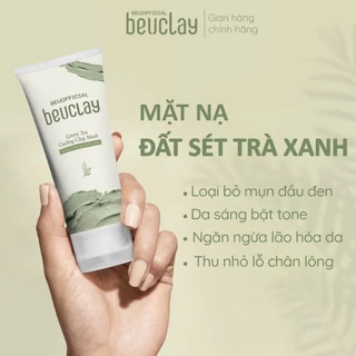 Mặt nạ bùn đất sét BEUCLAY trà xanh sáng da, se khít lỗ chân lông, kiểm soát dầu, ngăn ngừa mụn cám mụn đầu đen