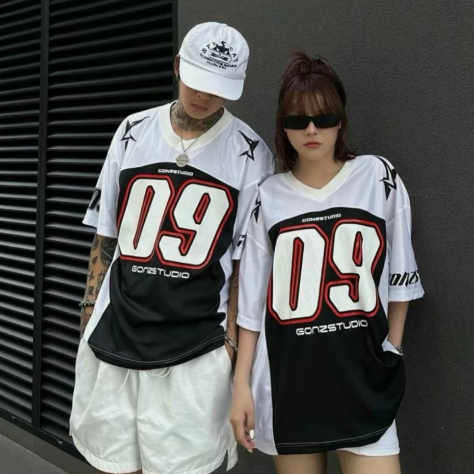 Áo Thun Thể Thao chất thun mè bóng SỐ 09 Form Oversize áo jersey Dáng rộng tay lỡ nam nữ unisex