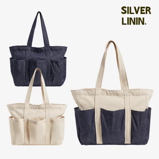 POCKET LOVER BAG - Túi tote có 5 túi bên ngoài