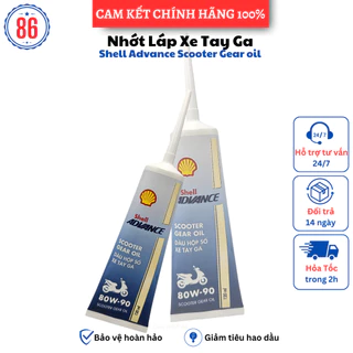 Nhớt Hộp Số (Láp) Xe Tay Ga Shell Thailand Advance Scooter Gear 80w90 120ML