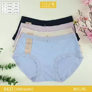 Quần lót nữ MB 8432 cotton tơ kháng khuẩn, chống vàng ố, chống xơ cứng đáy, hạn chế viêm nhiễm