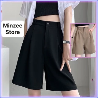 Quần Short Nữ Cạp Cao Ống Rộng Dáng Lửng Ulzzang Siêu Xinh MA279