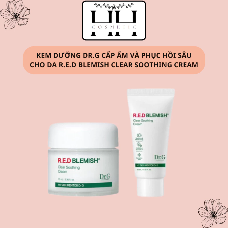 (Auth) Kem Dưỡng Dr.G Cấp Ẩm Và Phục Hồi Sâu Cho Da R.E.D Blemish Clear Soothing Cream