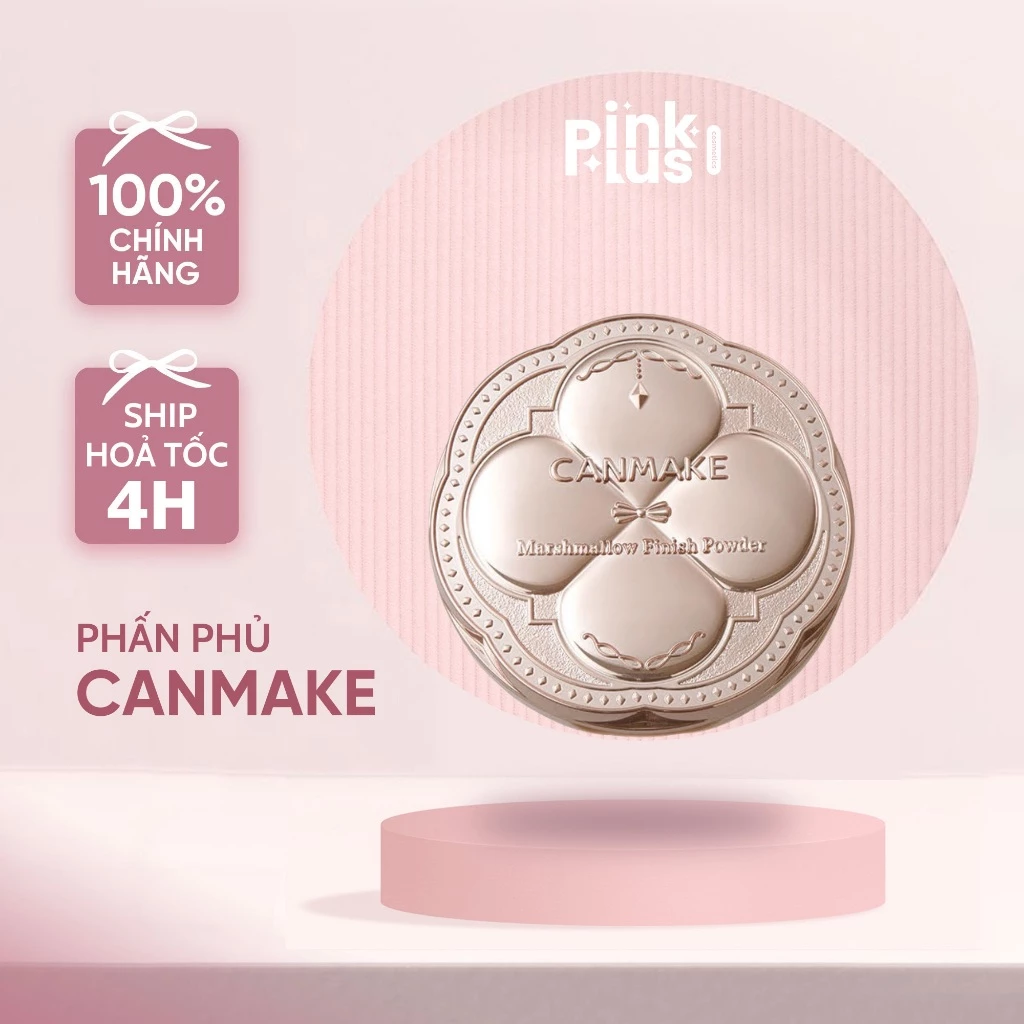 Phấn phủ dạng nén Canmake Nhật Bản [Vỏ màu ngẫu nhiên vàng hoặc hồng]