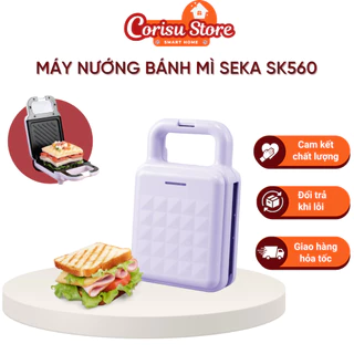 Máy nướng bánh mì sandwich SEKA SK560 đa năng chống dính tốt, công suất lớn 650W, nướng siêu nhanh - Bảo hành 12 tháng