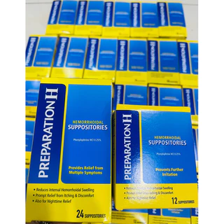 Viên đặt trĩ Preparation H Hemorrhoidal của Mỹ