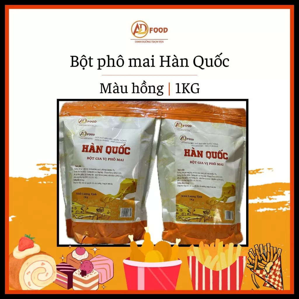 1KG BỘT PHÔ MAI HÀNG LOẠI NGON, CHẤT LƯỢNG, PHÔ MAI THƠM BÉO, CHUYÊN DÙNG CHẾ BIẾN CÁC MÓN CHIÊN LẮC, LÀM XỐT, PHA NƯỚC