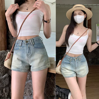 Quần short jeans nữ dáng ôm ko kèm đai - 247plus - Quan9488_P10K7