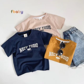 Áo phông cộc tay cho bé Trai Gái Fbaby Chất liệu cotton mềm min, in chữ nổi bật, 3 màu cực xinh