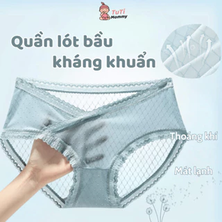 Quần Lót Bầu Kháng Khuẩn, Quần Thông Hơi Mát Lạnh 100% Cotton Cao Cấp Dành Cho Bà Bầu - QB02