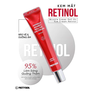 Kem mắt prettyskin ,Kem dưỡng mắt Retinol Prettyskin ,Wrinkle Eraser Roll On Eye Cream 30ml,xóa nhăn