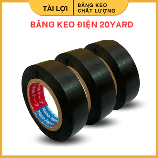 10 cuộn băng keo điện Nano đen 20 yard băng dính điện siêu dính chịu nhiệt cao chống nước độ bền cao Tài Lợi