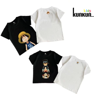 Áo bé trai cotton in 3D hình Luffy Kunkun Kid ACT0004&ACT0006 (Quần mua riêng)