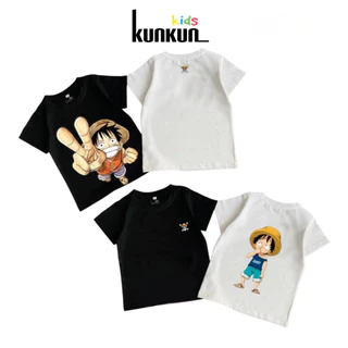 Áo bé trai cotton in 3D hình Luffy Kunkun Kid ACT0009-ACT0010 (Quần mua riêng)