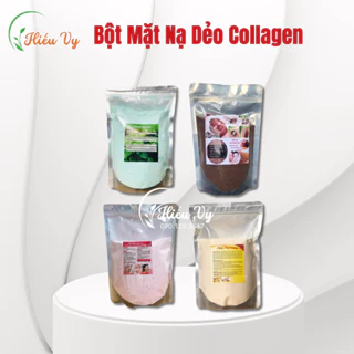 Bột Mặt Nạ Dẻo Vàng 24K, Bạc Hà, Hoa Hồng Collagen, Ngũ Hoa 100g/500g