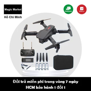 Flaycam Máy Bay Điều Khiển Từ Xa E88 Pro Drone 4K HD Camera Kép Cảm Biến Tránh Vật Cản. Kèm Pin Dự Phòng