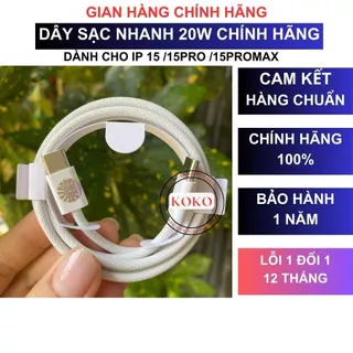 Dây Sạc Nhanh 20W Type C to Type-C, Củ Sạc Nhanh PD 20W, Bộ Sạc Nhanh Cho Điện Thoại X/Xsmax/11/12/13/14++ BH 1 năm