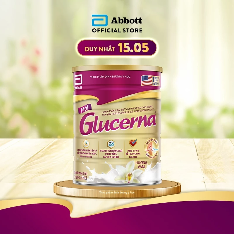 Sữa bột dành cho người bị tiểu đường Glucerna Abbott 850g/800g