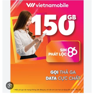 Sim Vietnamobile 4G Sim Phát lộc Data 5GB/Ngày (150GB/ tháng) Miễn phí tháng đầu + Free Nội Mạng