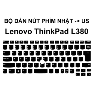 Bộ dán nút phím Lenovo ThinkPad L380 Nhật -> US | Bàn phím layout japan sang quốc tế