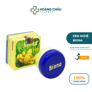 Kem Nghệ BIONA - Chiết Xuất Từ Thiên Nhiên, Hỗ Trợ Giảm Thâm, Ngừa Mụn, Nuôi Dưỡng Làn Da (Hũ 3g)