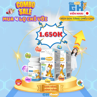 Combo 4 GH Genki Nhật Bản - Viên nhai tăng chiều cao Nhật Bản - Hộp 90viên