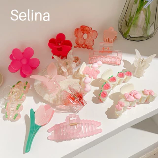 Phụ kiện SELINA kẹp càng cua tone hồng pastel ngọt ngào đáng yêu