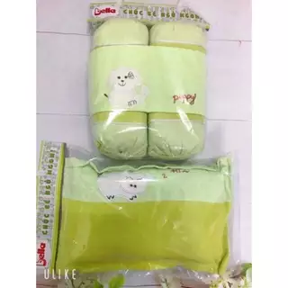 [HCM] Bộ Gối Chặn và gối Nằm Đậu Xanh Hút Mồ Hôi Cho Bé