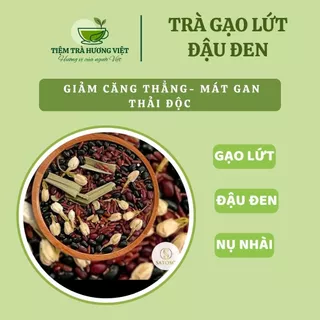 Trà gạo lứt lá nếp thơm ngon mix đậu đen, đậu đỏ, hoa nhài đẹp da tốt cho sức khỏe(Tặng Kèm Túi Lọc)