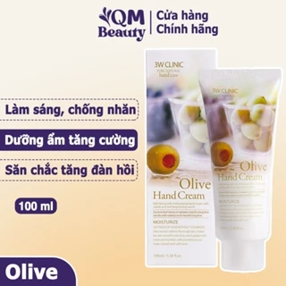 Kem dưỡng da tay 3W Clinic Olive Hand Cream 100ml Hàn Quốc - QM Beauty