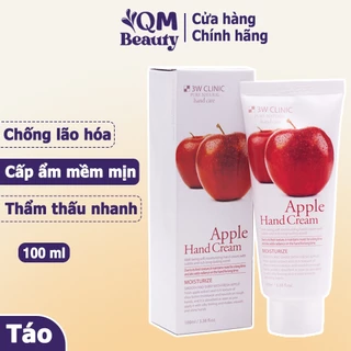 Kem dưỡng da tay 3W Clinic Apple Hand Cream 100ml Hàn Quốc - QM Beauty