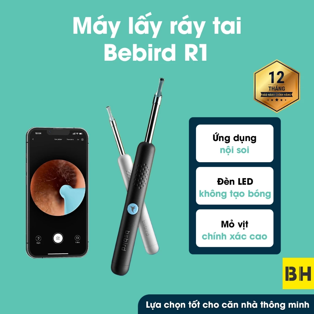 Dụng Cụ Lấy Ráy Tai Bebird R1 Camera Nội Soi - Hàng Chính Hãng - Bảo Hành 12 Tháng