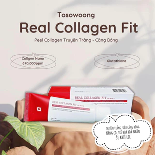 Peel Da Collagen Nano Căng Bóng,Real Collagen Fit 50ml Hàn Quốc Giúp da trắng sáng, mịn màng