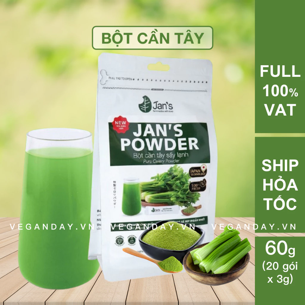 Bột Cần Tây Sấy Lạnh Jan’s 60g - Nguyên Chất - Hữu Cơ