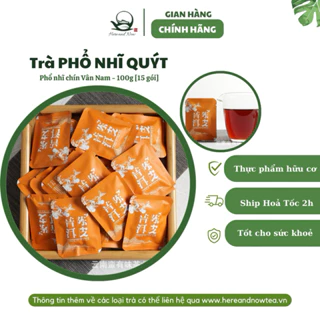 Trà phổ nhĩ quýt Vân Nam dạng gạch đặc biệt 100g trà phổ nhĩ thượng hạng puer tea