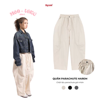 Quần Parachute Harem Dáng Thụng Vintage, Quần Dài Dễ Vận Động Nhật Bản 𝘽𝙮𝘾𝙖𝙢𝙘𝙖𝙢