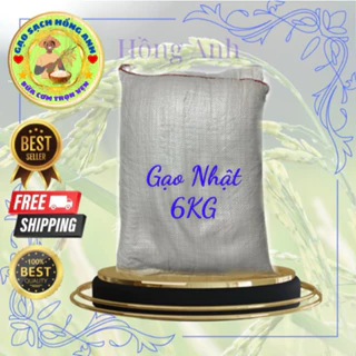 (Gạo Mới )GẠO NHẬT( Túi 6KG) Dẻo thơm ngon cơm