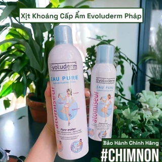 Xịt Khoáng Evoluderm Pháp Dưỡng Ẩm Cấp Nước Làm Dịu Da 400ml / 150ml