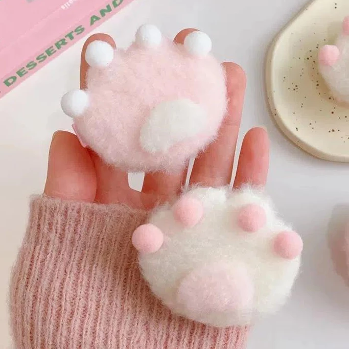 Miếng Bông Hình Chân Mèo Siêu Cute Dán Kẹp Tóc,Dán Đồ Vật