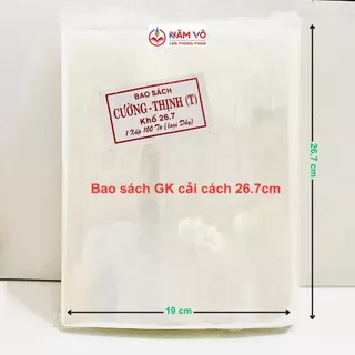 [26.7] XẤP 50 Tờ BỌC SÁCH Kiếng Bìa Kiếng Bìa Bao Sách Kiếng Có Keo Cường Thịnh 26.7 cm Loại Dày SGK Chương Trình Mới