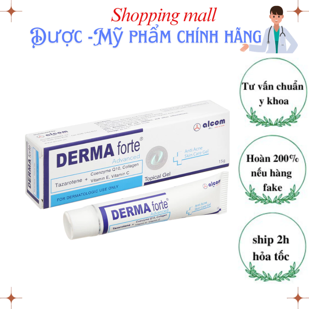 Derma Forte Giảm Thâm Mụn, Dưỡng trắng mịn da 15g