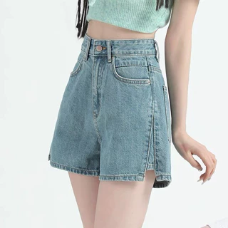 Quần Short Jeans Nữ , Quần Đùi Nữ Xẻ Gấu Denim L006